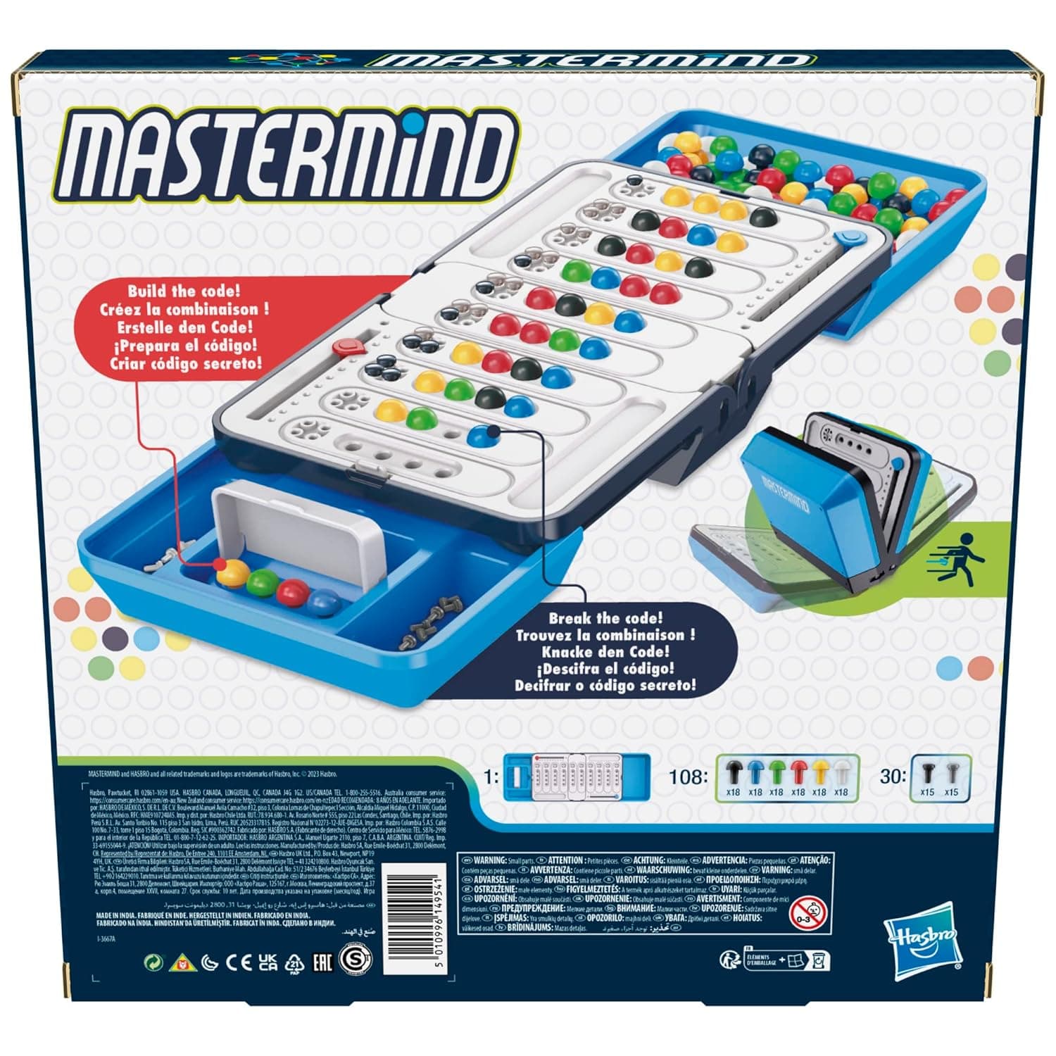 Hasbro Gaming Mastermind Game for Families and Children, Who Cracks the Secret Colour Code, Gift for Families, Family Game view 7