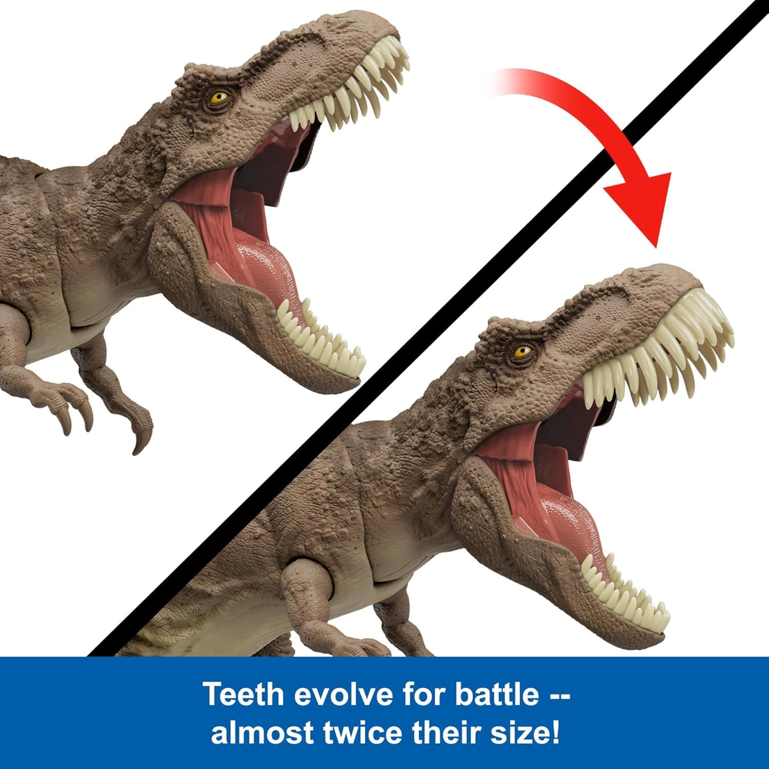 Mattel Jurassic World T. rex Dinosaur Toy with Sound & Movement, All-Out Attack Tyrannosaurus Rex Action Figure With Digital Play view 5