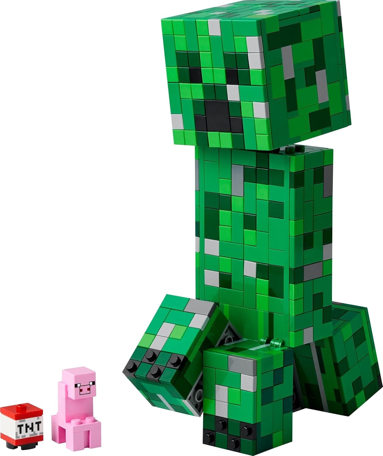 LEGO Minecraft The Creeper Toy - Posable Mob Figure incl. a Hidden Compartment with a Pig & TNT Element - Building Set for 10+ Year Old Boys, Girls & Gaming Fans - 21276 view 6