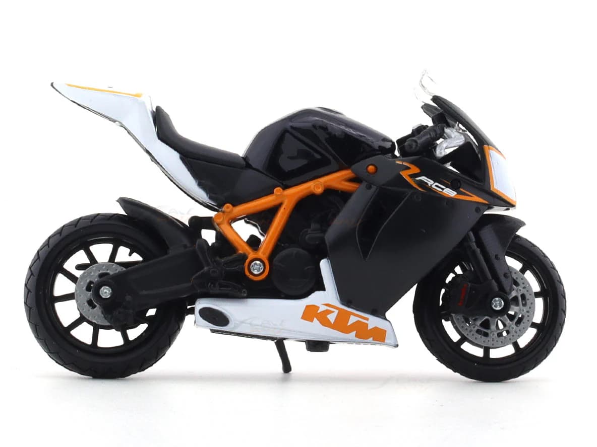 Bburago KTM 1190 RC8 R (Black White Orange) Diecast Motorcycle view 2