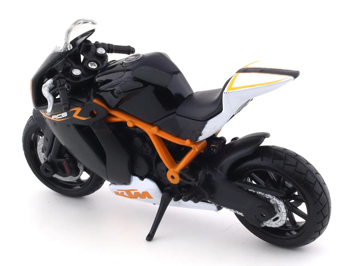 Bburago KTM 1190 RC8 R (Black White Orange) Diecast Motorcycle view 3