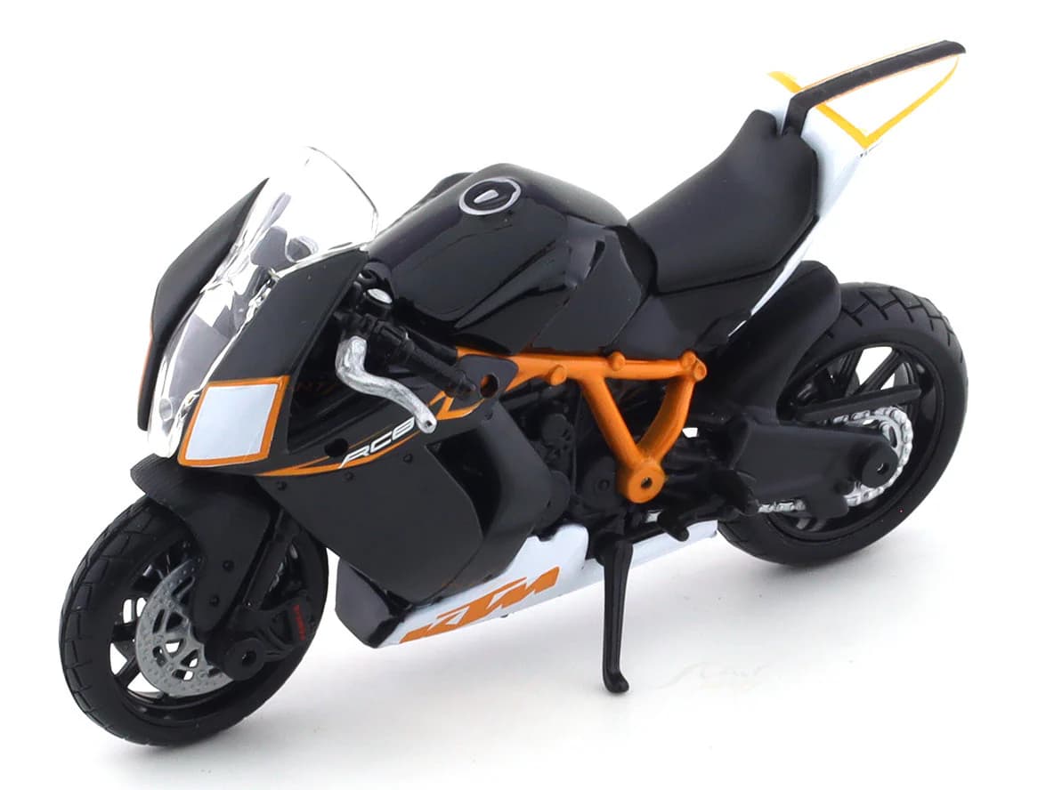 Bburago KTM 1190 RC8 R (Black White Orange) Diecast Motorcycle view 5