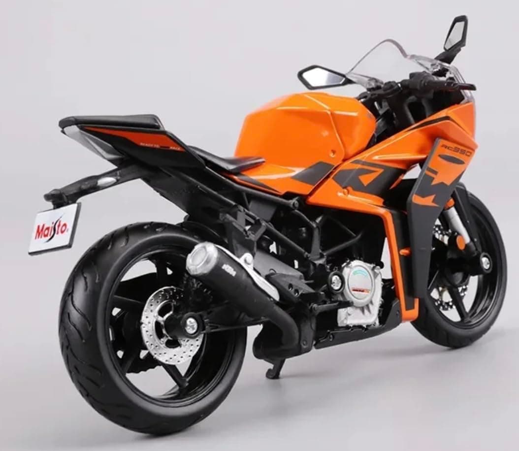 Maisto 1:12 Scale KTM RC 390 (2022) Diecast Sports Motorcycle Model – Orange view 5