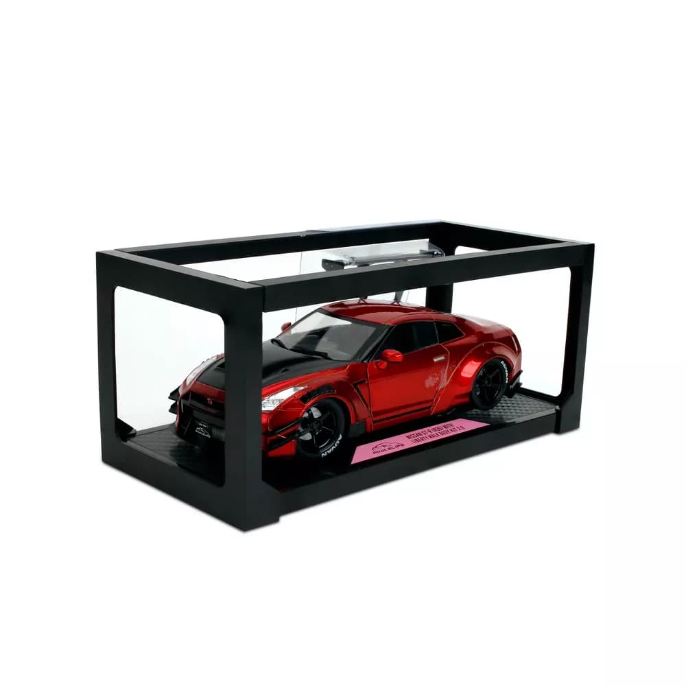 Jada Pink Slips Nissan GTR R35 LB Kit 1.5 Red and Black 1:18 view 2