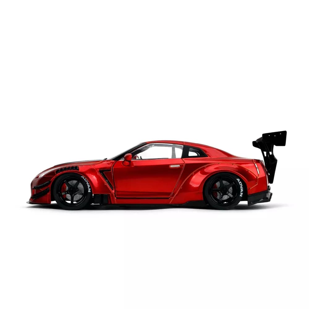 Jada Pink Slips Nissan GTR R35 LB Kit 1.5 Red and Black 1:18 view 7
