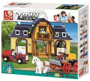 Sluban Horse Farm Building Block Toy, Educational Toy Town Theme M38-B0560, Multicolor