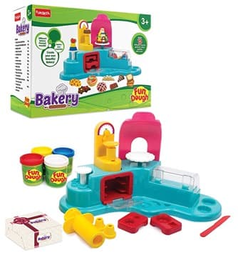 Funskool-Fundough Playset Bakery Set, Whip up your favorite pastries, pies, cookies, cookies and baked goods with Fundough, multicolour, dough, toy, shaping, sculpting, 3 years