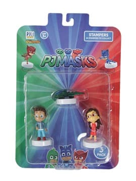 Pj Masks Stampers Blister 3 (S1) - Gekko Mobile, Conor, Amaya for Kids 3+ Years & Above