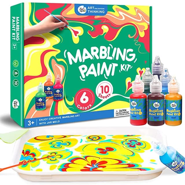 JARMELO Non-Toxic Creative Marbling Art Painting on Water Kit