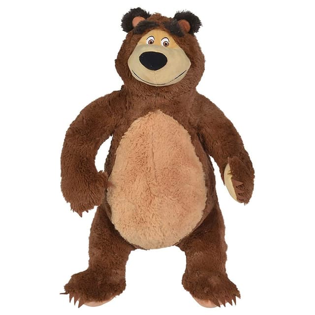 Masha and the Bear Simba Plush Soft Teddy Bear for Kids | (50cm, Brown)