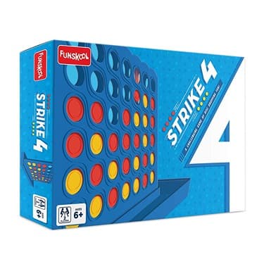 Funskool Games, Strike 4, Classic disc Dropping Game, 4 in a Row, Connect Game, Family Games, Strategy Board Games, Toys for Kids and Adults, 2 Players, Ages 6 Years and Above, Multicolour