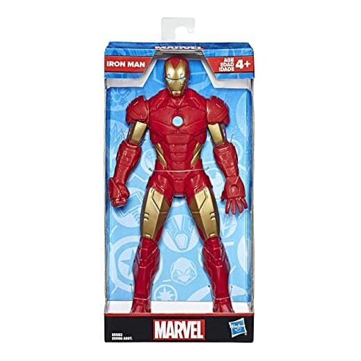 Marvel Mighty Hero Series Iron Man Action Figure, 9.5-Inch Poseable Super Hero Toy for Kids 4 and Up