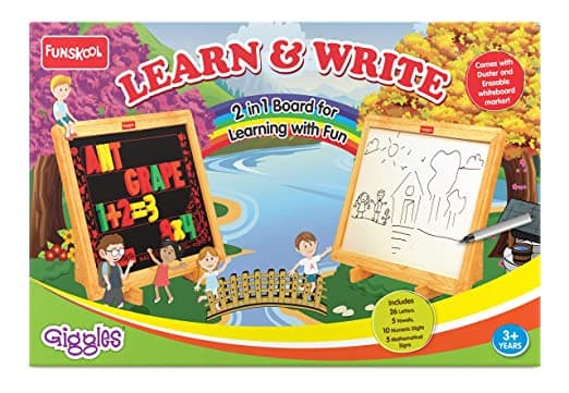 Funskool Learn N Write Slate, 2 in 1 Magnetic & Dry Erase Board