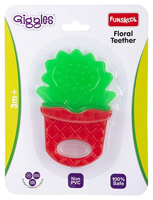 Giggles - Floral Teether , Teether for Babies to soothen their gums