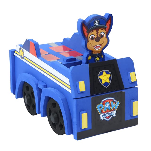 Li'l Wizards Paw Patrol Chase Build N' Play|Easy Build 3D Soft Foam Vehicle