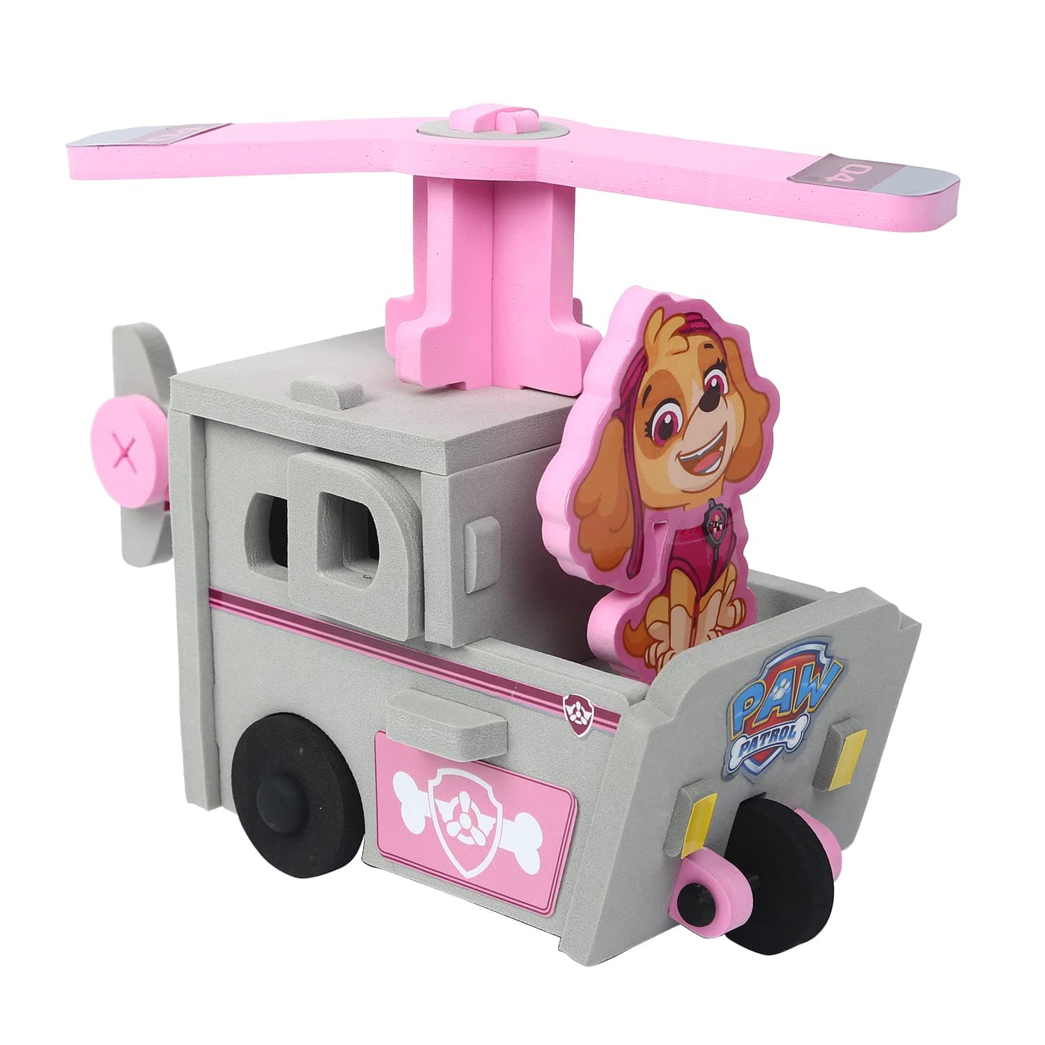 Li'l Wizards Paw Patrol Skye Build N' Play|Easy Build 3D Soft Foam Vehicle