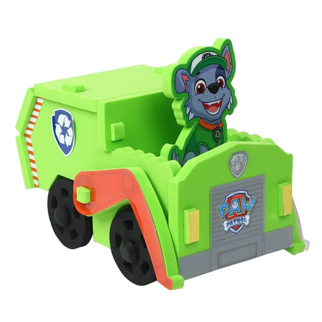 Li'l Wizards Paw Patrol Rocky Build N' Play|Easy Build 3DSoft Foam Vehicle