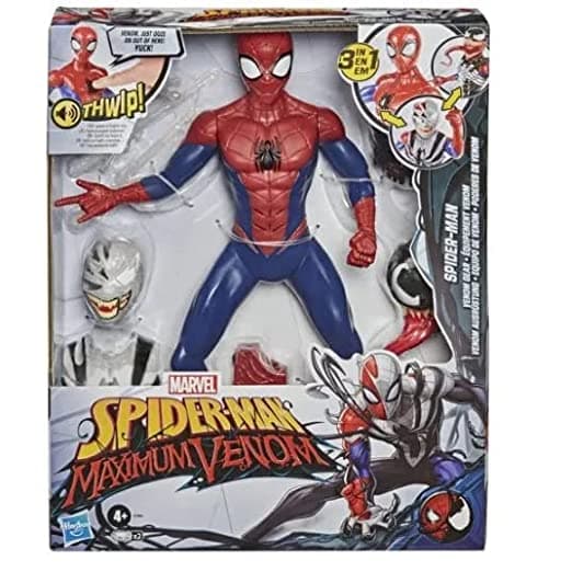 Marvel Spider-Man Maximum Venom, Spider-Man Venom Gear, 12-Inch Figure