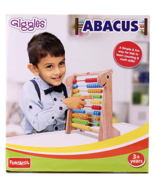 Giggles Funskool  Abacus Abacus for kids 3 years olds, Wooden Educational Toy,Toys for kids, Early Math Skills, 3 Years & Above, Preschool Toys