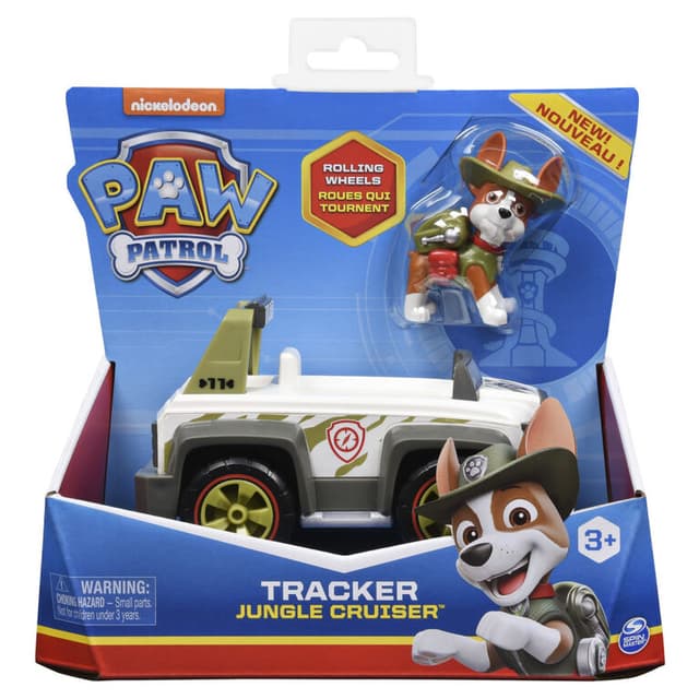Paw Patrol, Tracker Jungle Cruiser Vehicle with Collectible Figure
