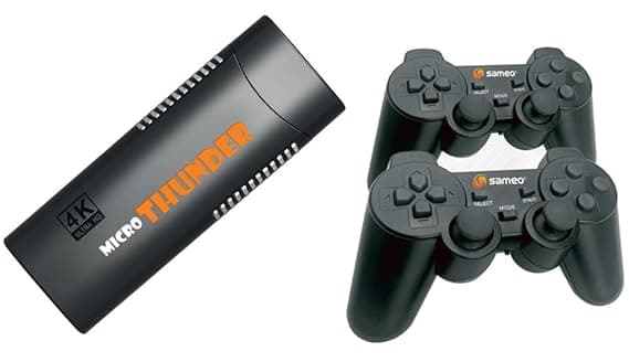 Sameo Micro Thunder HDMI Gaming Console ,Game Stick, Video Game Console Built -in 40000 Games Dual Player Support 4K Ultra HD Wireless TV Game Stick ,Video Game