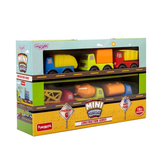 Mini Vehicles-Construction Series Gift Pack of 6 (Combo)