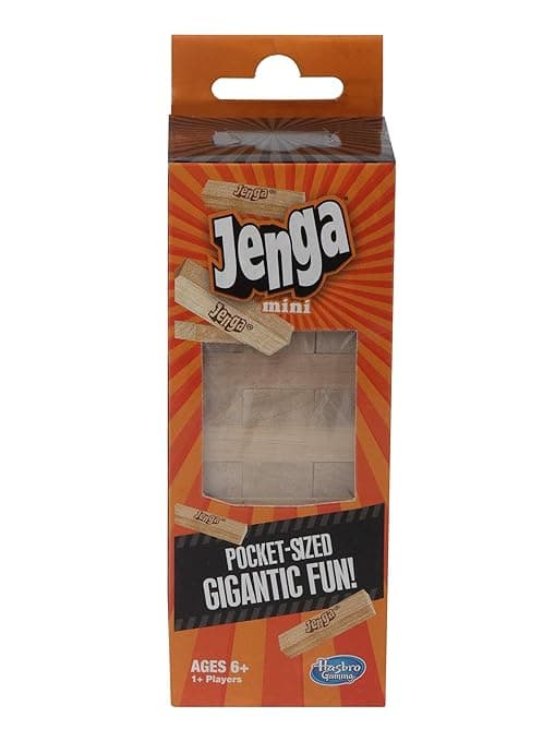 Hasbro Gaming Jenga Junior Game, Original Hardwood Blocks Stacking Tower Game, Toys for Kids Ages 6 and Up, 1 or More Players, Family Game