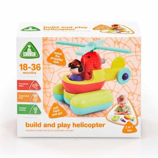 Early Learning Centre Build & Play Helicopter by Elc - Easy Construction, Encourages Problem Solving Skills, Increases Concentration & Memory, Ideal for Toddlers - Multicolor