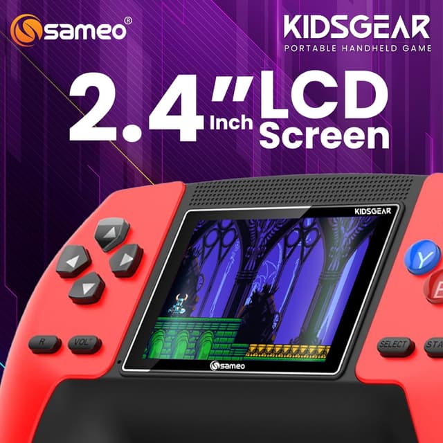 Sameo Kidsgear Controller Shaped Handheld Console Built-in 520 Retro Game (Graphite Grey)