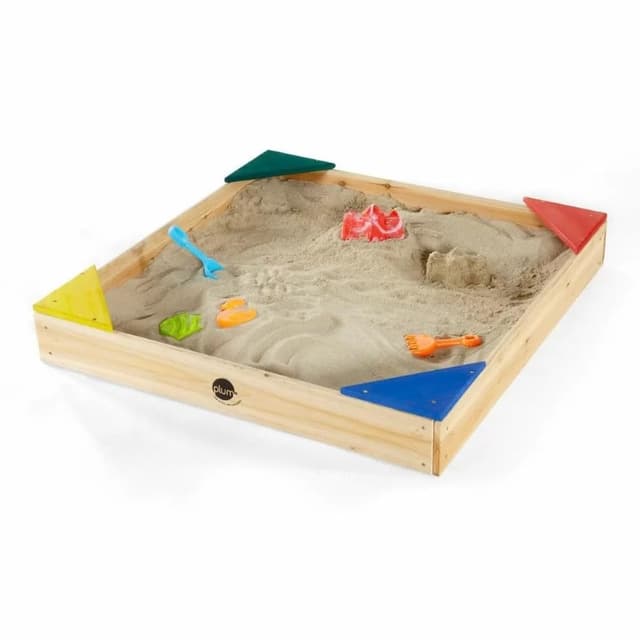 PLUM JR WOODEN SANDPIT W COLOR SEATS