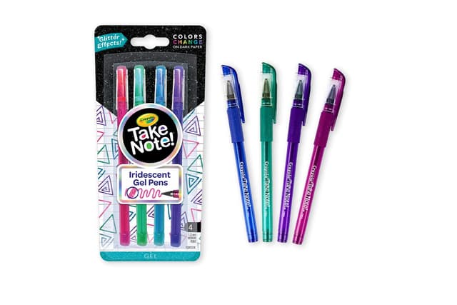 Crayola Iridescent Gel Pens, Office & School Supplies, 1.0Mm Medium Pt., 4Count