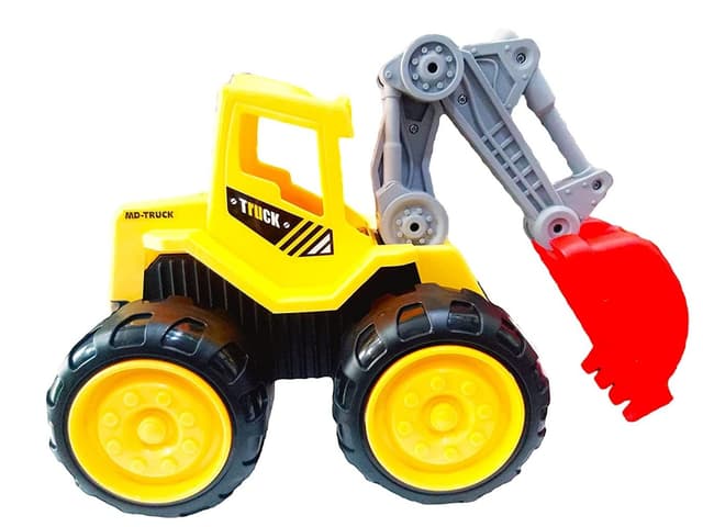 Free Wheel Excavator Truck Toy 25 CM Construction Digger Truck Toy for Kids Multicolour
