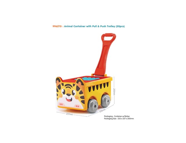 SUNTA BLOCKS TIGER  CONTAINER TROLLEY (30PCS)