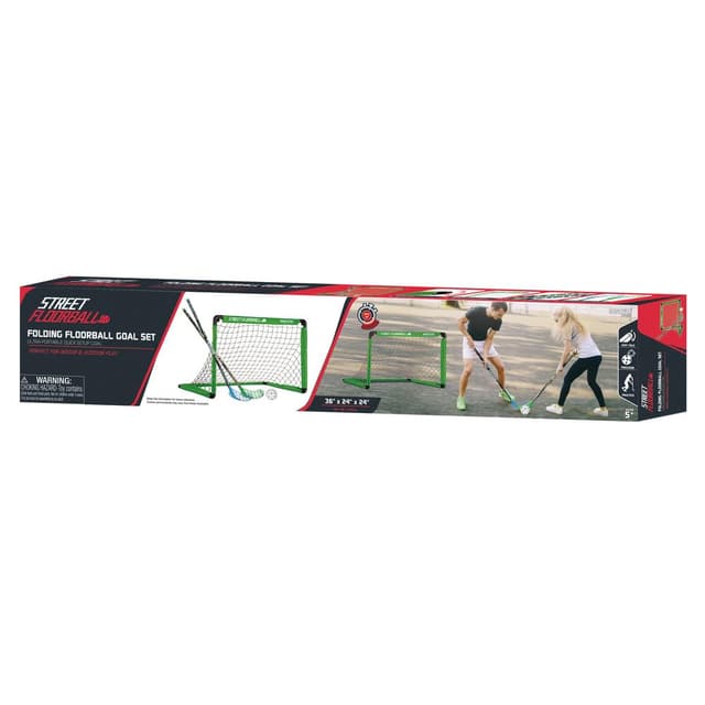 Innov8 Foldable Floorball Goal Set for Kids, 2.5 cm Ball, 90 cm Sticks