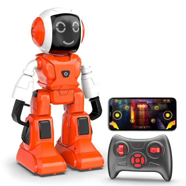 Mirana Moon Walker smart Interactive Walking Robot (Red) - Gesture-Controlled Fun for Kids