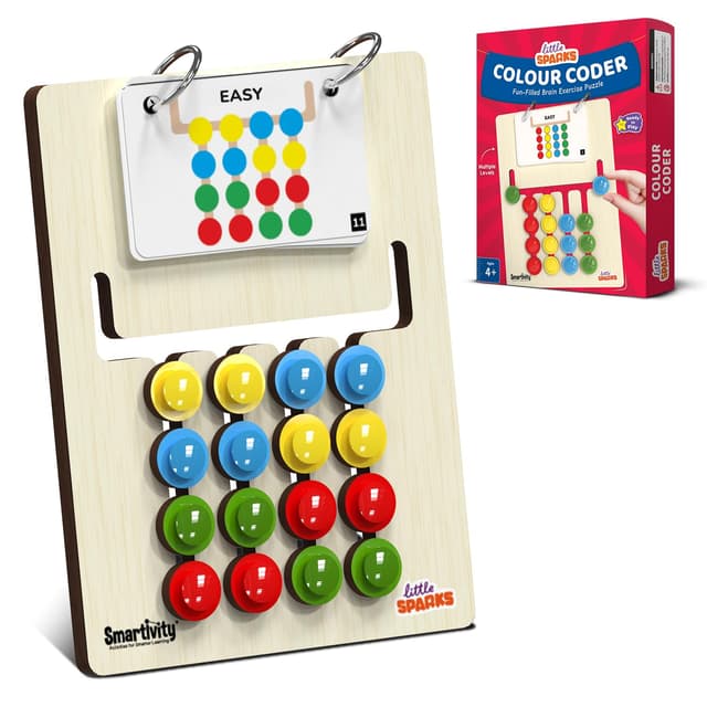 Smartivity Kids Montessori Slide Puzzle Game Color & Pattern Matching Learning Toys for Kids 4-8 Years Birthday Gift for Unisex