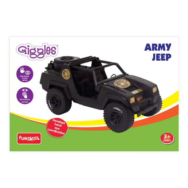 Funskool Giggles Army Jeep, Pack of 1, Multicolor