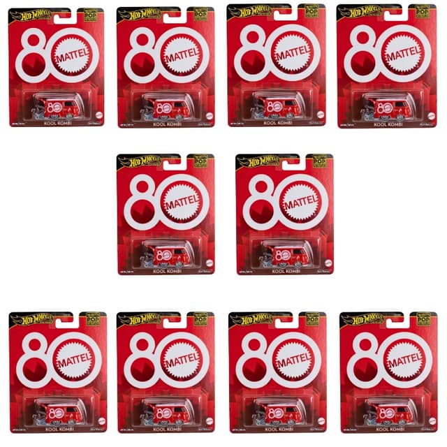 Hot Wheels Kool Kombi 10-Car Pack – Model JBL68-9554 Pop Culture Edition  Mattel Sealed Box  Made in Indonesia For All Ages