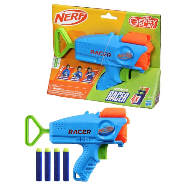 Nerf Elite Racer Easy-Play Dart Blaster 2 Pack, 8 Elite Darts, Outdoor Toys, Ages 6+