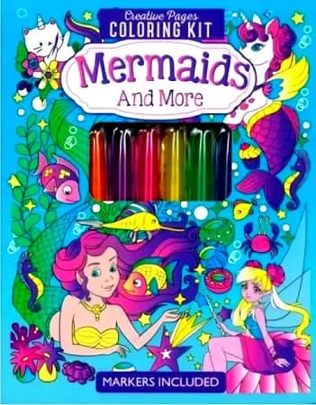 mermaids and more creative pages coloring kit