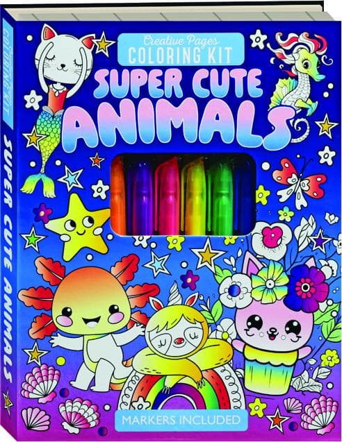 Super cute animals creative pages coloring kit