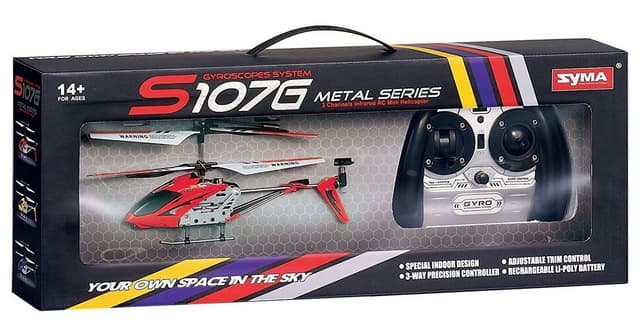 S107G Mini Metal Indoor Co Axial RC Helicopter With Gyro Function