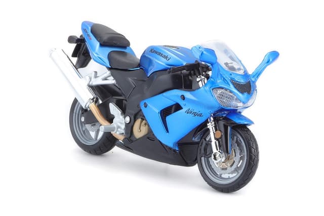 Bburago 1:18 Scale Kawasaki Ninja ZX-10R Diecast Motorcycle – Metallic Blue