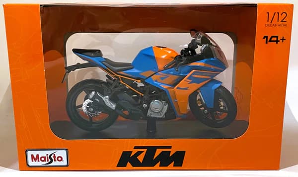 Maisto 1:12 Scale KTM RC 390 (2022) Diecast Sports Motorcycle Model – Orange