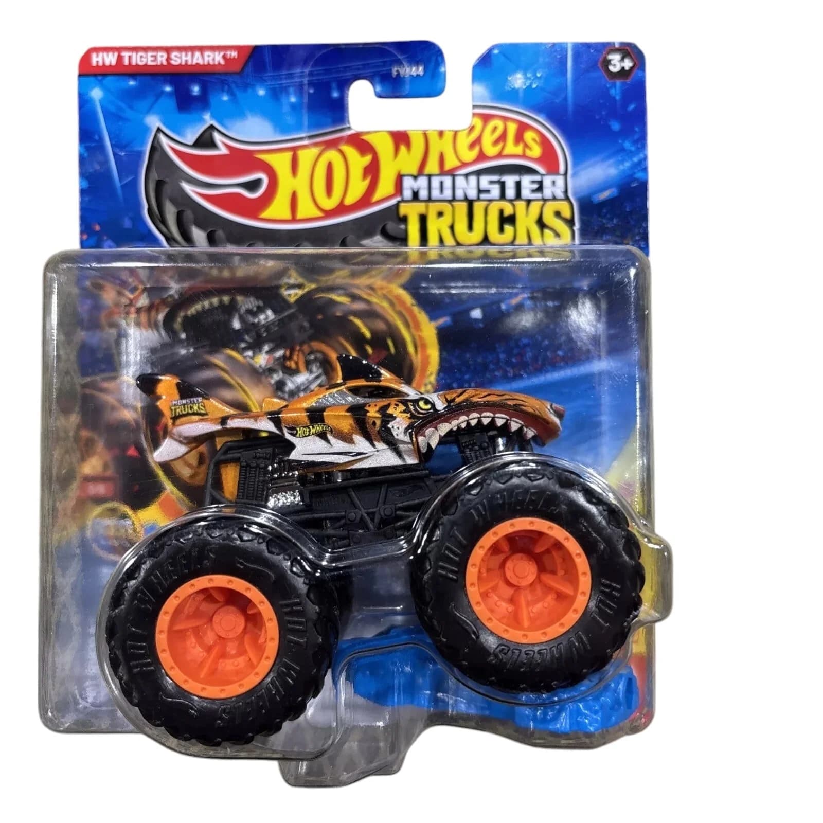 Hot Wheels Monster Trucks Live Tiger Shark Includes Crushable Car