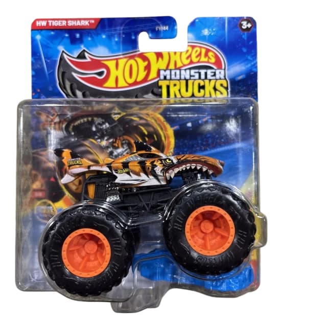 Hot Wheels Monster Trucks Live Tiger Shark Includes Crushable Car