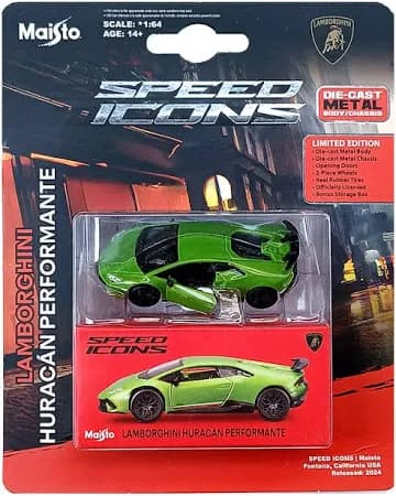Maisto Speed Icons Lamborghini Huracan Performante 1:64 Scale Green Die?Cast Model