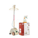 Knick Knack Wooden Garment Steamer Role-Play Toy Set – Includes Iron, Aerosol Spray Bottle and Coat Hangers, Pretend Laundry Playset for Kids 3+ Years