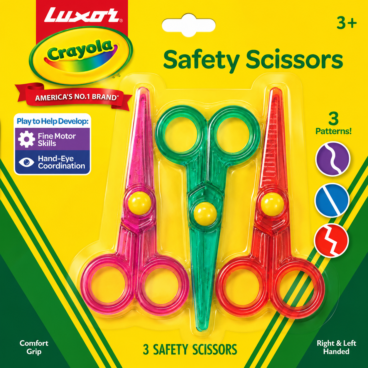 Luxor Crayola Safety Scissors Comfort Grip – Knick Knack