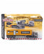 Majorette Construction Volvo FMX Transporter Truck with Low Bed Trailer & Container Diecast Model